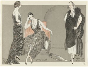 Gazette du Bon Ton, 1920 - No. 7, Croquis Pl. XXXV: Doeuillet (nesne üzerindeki başlık)