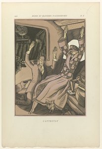 Bugünün Moda ve Görgü Kuralları, 1922, Levha 10: Saldırı by Fernand Siméon