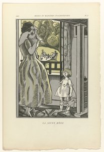 Bugünün Modası ve Görgü Kuralları, 1922, Pl. 1: Genç anne by Fernand Siméon