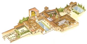 Alhambra, Granada, İspanya. Kraliyet sarayları