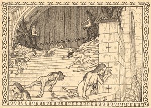 Tapu Tapınağı'ndan önce, Levha 7, 'Lebenszeichen' portföyünden, pub. Fritz Heyder Verlag tarafından Berlin'de 1908 by Fidus (1868 1948)