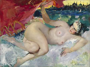 ""Danae"" Tablosu Filipp Andreevich Maliavin (Maliavine) (veya Andreyevich Malyavin) (1869-1940) Özel koleksiyon