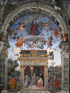 Meryem Kardinal Oliviero Carafa Fresco tarafından Filipinli Lippi (1457-1504) 1488-1492 Roma, Kilise Santa Maria sopra Minerva, Chapel Carafa İtalya by Filippino Lippi