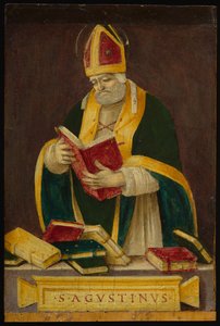 Aziz Augustine, c.1490 (panelde tempera) by Filippino Lippi