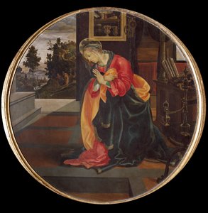 Duyuru. Bakire Detayı (tuval üzerine yağlı boya by Filippino Lippi