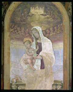 Madonna ve Çocuk, Canto al Mercatale tapınağından bir detay, 1498 by Filippino Lippi