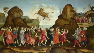 Mısırlı Boğa Tanrısının Tapınması, Apis, c. 1500 by Filippino, Lippi