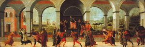 Virginia Tarihinden Üç Sahne (panelde yağlı boya) by Filippino Lippi