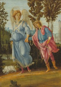 Tobias ve Melek, c. 14751480. by Filippino Lippi