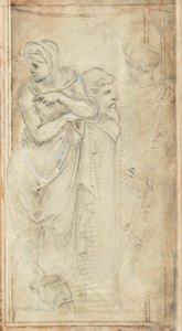 Bir Herm Her İki Yanında Duran Dökümlü İki Kadın by Filippino Lippi