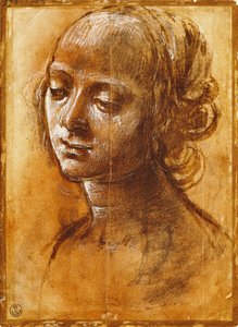 Kadınsı figür, Filippino Lippi (1457-ca 1504) tarafından, çizim by Filippino Lippi