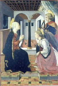 St. Julian ile Müjde (panel) by Filippo (workshop of) Lippi
