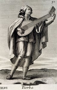 Theorbo oynayan adam