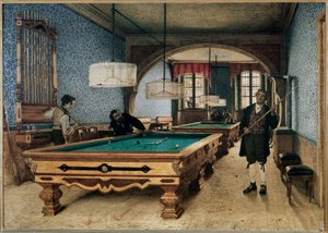 Bilardo oyunu (tuval üzerine yağlı boya