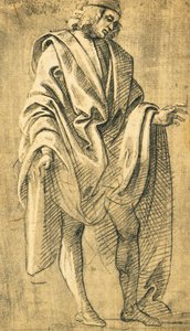 İnsan erkek figürü çalışması, Filippo Lippi'nin kalem çizimi (yaklaşık 1457-1504) by Filippo Lippi