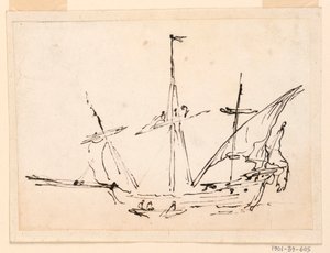 Çizim, Yelkenli Bir Gemi, 1770-1800