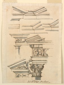 Çizim, Entablatures ve Alınlık Çalışmaları, yaklaşık 1770