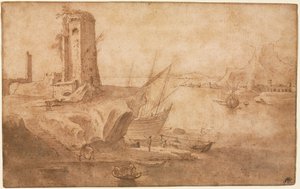Deniz Kıyısında Kule ile Manzara, 1600-1614.