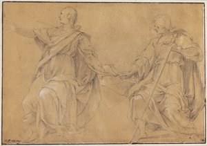 Aziz James Büyük (?) ve Evangelist John by Filippo Paladini