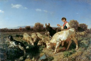 sulama deliğinde by Filippo Palizzi