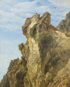 Amalfi'de bir kıyı uçurumu by Filippo Palizzi
