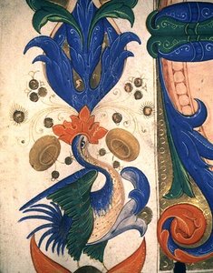 Missal 515 1r Zoomorfik yaprak kenarlığı, 1449