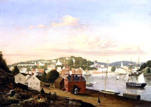 Norwich görünümü, Connecticut, ABD, 1849