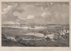 Gloucester Kasabasının Görünümü, Mass. by Fitz Henry Lane