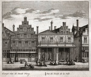 Delft, Hollanda. (Gravür by Flemish School