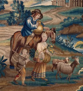 Flaman halısı. 17. yüzyılın sonu. Sint-Walburgakerk Oudenaarde (Dekenij van de Sint-Walburga) kilisesinin mülkü. by Flemish School
