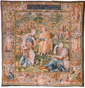 Flaman halısı. Yedi Erdem dizisi. Temperance (La Templanza). Michiel Coxcie