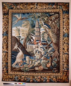 Flaman halısı. Yani yeşillik denir. Oudenaarde imalatı. Özel koleksiyon. 17. yüzyıl (?). by Flemish School