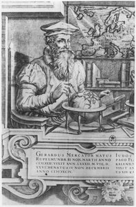Gerard Mercator (1512-94), Mercator ve Hondius atlas serilerine dahil edilmek üzere oyulmuş by Flemish School