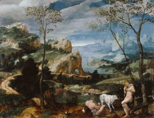 Merkür ve Argus ile Manzara, c.1570 by Flemish School