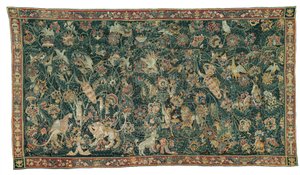 Hayvanlar ve Kuşlar ile Büyük Yaprak Verdure, 1525-50 by Flemish School