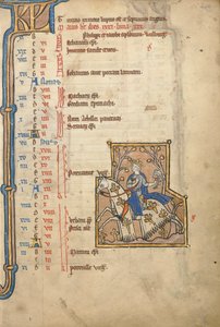 MS 14 f.5, Mayıs: Hawking, c.1250 by Flemish School