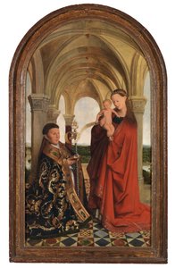 Petrus Wijts ile Madonna (panel üzerine yağlıboya) by Flemish School