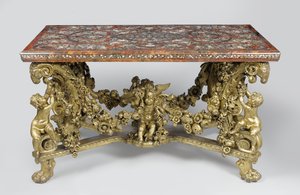Oyma ve yaldızlı ıhlamur ağacından kaide üzerine kakma tablo, 1689 by Flemish School