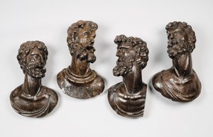 Dörtlü erkek büstü seti, muhtemelen peygamberler, muhtemelen Antwerp, 16. yüzyılın ortalarında by Flemish School