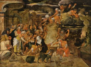 Cadıların Şabatı (panel üzerine yağlıboya) by Flemish School