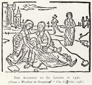 1396 yılında St Liedwi kazası by Flemish School