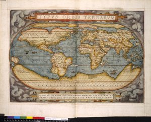 Dünya haritası, Theatrum Orbis Terrarum, Abraham Ortelius by Flemish School