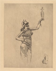 Falconer La fauconniere. by Félicien Rops