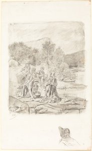 Çamaşırcı Kadınlar, c.1884-1887. by Félicien Rops