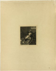 İskoç şapkalı kadın by Félicien Rops