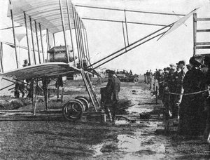 Henri Farman ve 50 beygirlik Gnome çift kanatlı, Blackpool Aviation Meeting, Lancashire, 1909 1933.