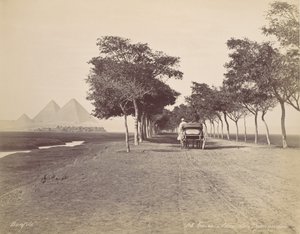Kahire. Piramit Sokağı, yaklaşık. 1870. by Félix Bonfils