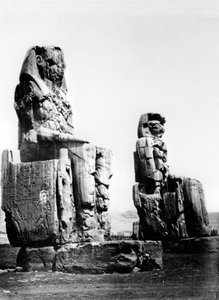 Memnon Heykeli, Thebes, Nubia, Mısır, 1878 by Félix Bonfils