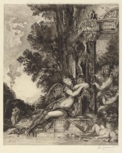 Tanrıça Uyuşmazlığı [La Uyuşmazlık] by Félix Bracquemond, after Gustave Moreau
