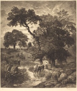 Akşam by Félix Bracquemond after Théodore Rousseau
